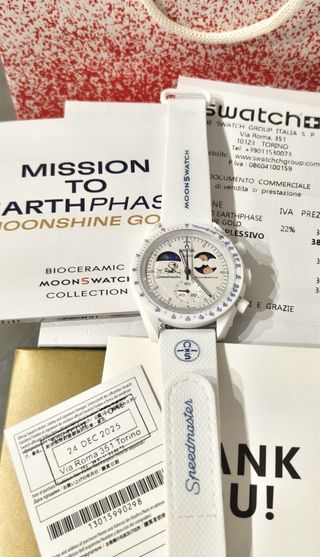 Omega x Swatch Moonshine Gold Mission to Earth