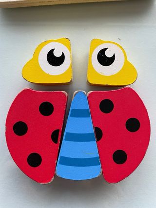 Puzzle coccinella in legno