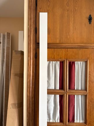 5 Jambas Lisas Lacadas Blancas 2,20m