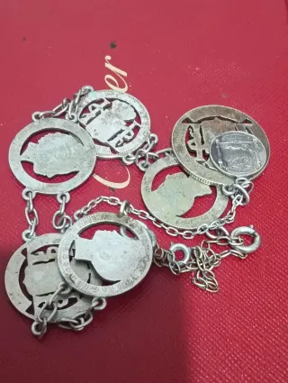 Pulsera Monedas Plata