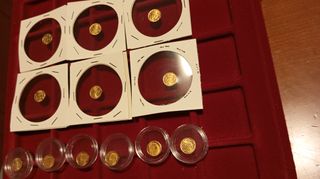 12 Monete Oro 8k da Collezione 3,6gr