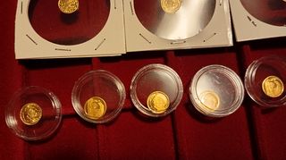 12 Monete Oro 8k da Collezione 3,6gr
