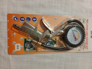 Pistola Inflador y Manómetro Neumático