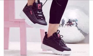 Fila Disruptor 2 negras y rosas