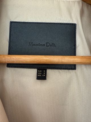 Chaqueta de piel auténtica beige