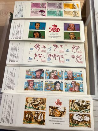 Carnets Filatélicos V Centenario Descubrimiento