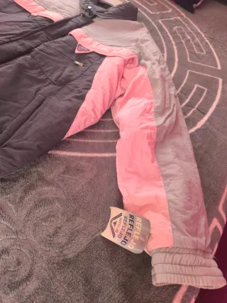 Chaqueta Deportiva Hombre Gris y Rosa