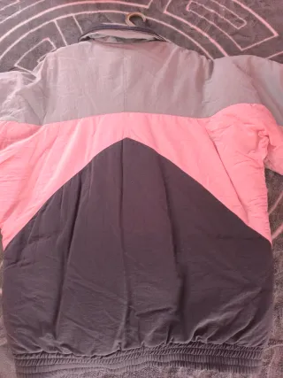 Chaqueta Deportiva Hombre Gris y Rosa