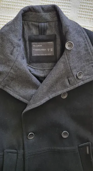 Abrigo Chaquetón de Paño Negro