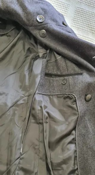 Abrigo Chaquetón de Paño Negro