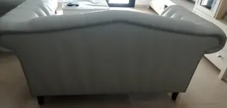 Sofá Chester 2 Plazas Piel Blanco