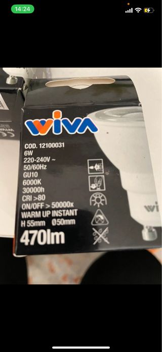 Faretti LED GU10 VIVA 6W 470lm (3 pezzi)