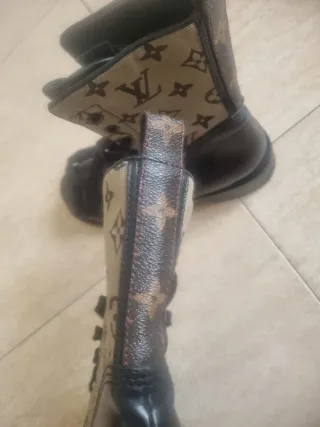 Botas Louis Vuitton Beige y Negro
