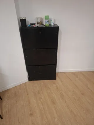 Zapatero Metálico Negro