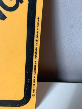 Cartello pericolo coccodrilli vintage