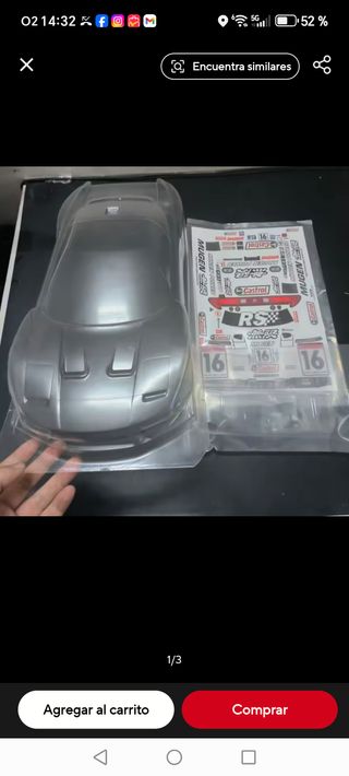 Carcasa Honda NSX 1/10 Policarbonato y pegatinas