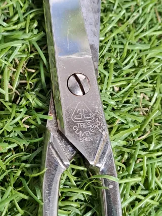 Forbici antiche con tre garofani