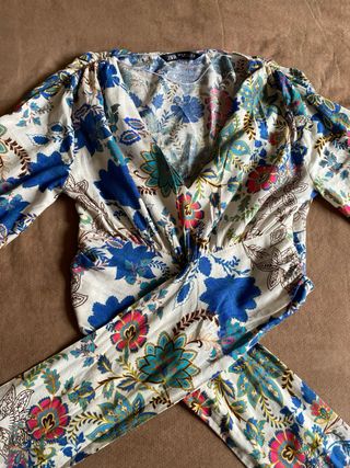Blusa Zara Estampada Talla S