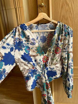 Blusa Zara Estampada Talla S