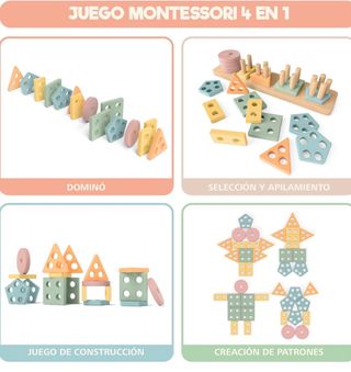 Juguetes Montessori Bloques Apilables
