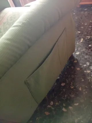 Sillón relax tela verde