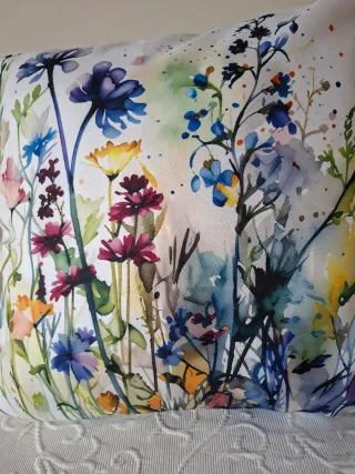 2 Fundas Cojín 45x45 Estampado Flores