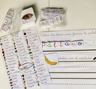 Montessori kit lectoescritura