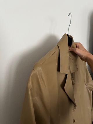 Chaqueta efecto piel beige T.38/40