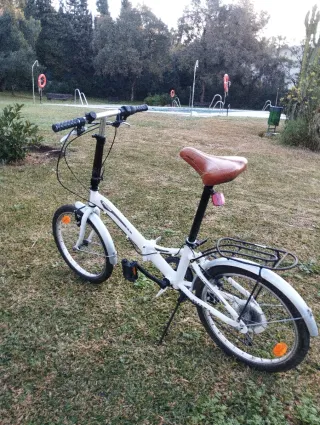 Bicicleta Plegable Blanca