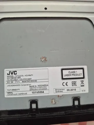 Radio JVC KD-R471 CD/USB/Android
