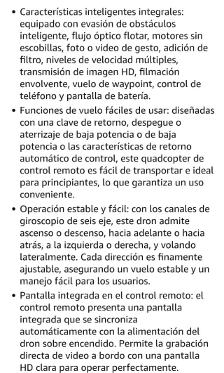 Dron con camara HD y mando con pantalla lcd