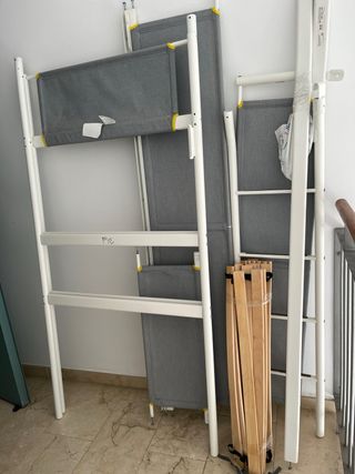 Litera Ikea Gris y Blanca