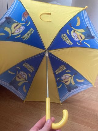 Paraguas infantil Minions azul y amarillo