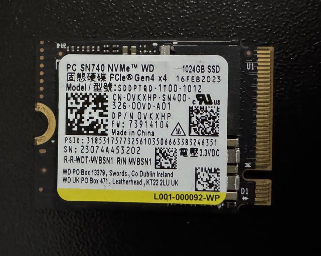 SSD NVMe WD SN740 1TB Gen4 x4