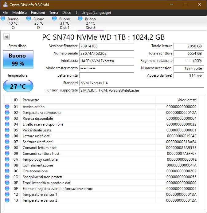SSD NVMe WD SN740 1TB Gen4 x4 afbeelding 4
