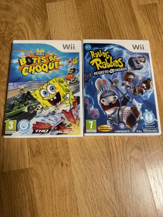 Juegos Wii: Bob Esponja y Raving Rabbids