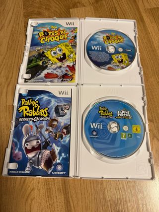 Juegos Wii: Bob Esponja y Raving Rabbids