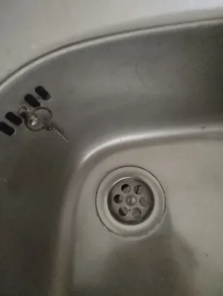 Fregadero doble seno de metal