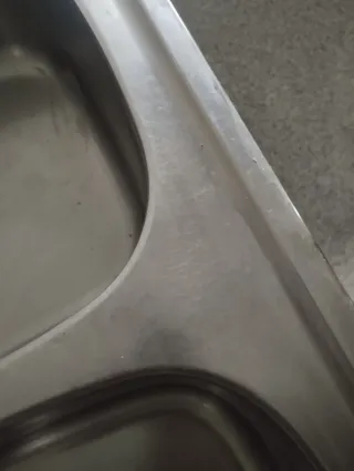 Fregadero doble seno de metal