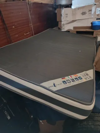 Somier articulado madera y metal ,con colchón