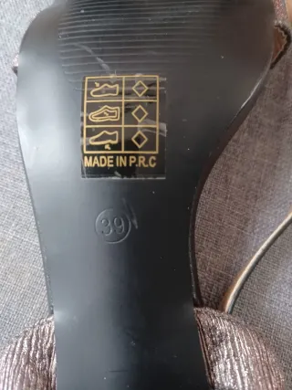 Sandalias  mujer  dorado viejo