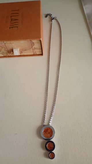 Collana 1 Classe cerchi marroni e argento
