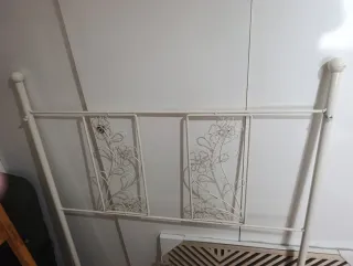 Cabecero de forja blanco