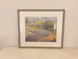 Cuadro de paisaje colorido de 70x60 cm.