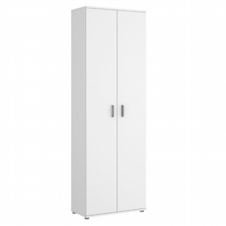 Armario Multiusos 2 puertas + 3 Estantes. Blanco