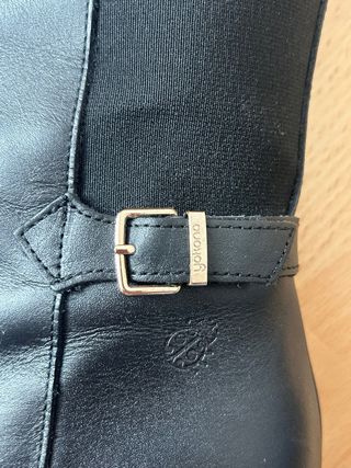 Botas altas de piel con tacón