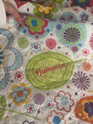 Colcha infantil Flamenco reversible