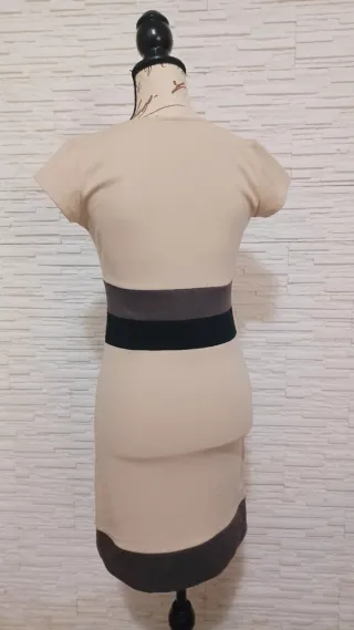 Abito estivo beige e marrone