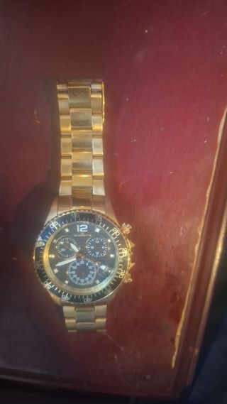 Reloj Lanscotte Bañado en Oro Cronógrafo