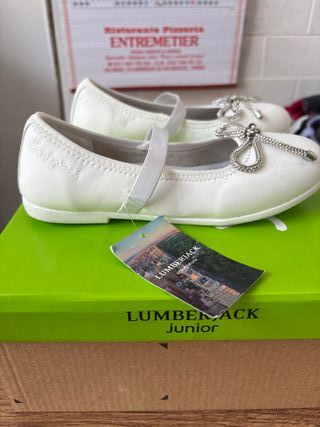 Ballerine Lumberjack bimba bianche